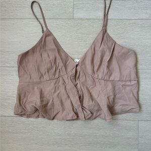 Women's Tan Spaghetti Strap Top